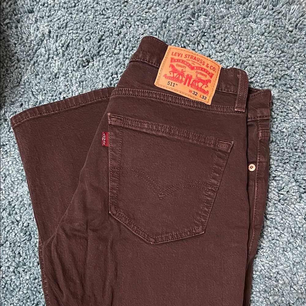 Levi's Men's Dark Brown Slim Jeans